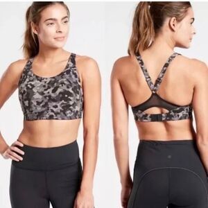 Athleta Camouflage Sports Bra - Black and Gray